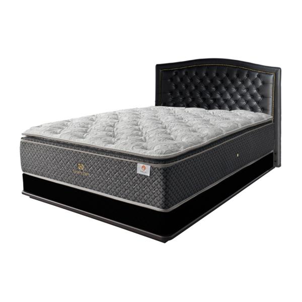 メダリオン ベッドフレーム DC［ダブルクッション（台輪）］ブラック/ホワイト ダブルワイド DW ...