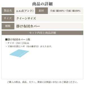 掛け布団カバー クイーン リネン 和晒し綿ダブ...の詳細画像1