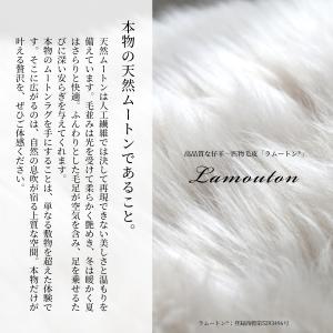 ムートンラグ ラグ 高級天然 本革 60×90...の詳細画像3