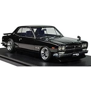 イグニッションモデル 1/18 ニッサン スカイライン 2000 GT-R (KPGC10) ブラック (ハヤシ ホイール) IG0358 完成品｜sleepy-baby