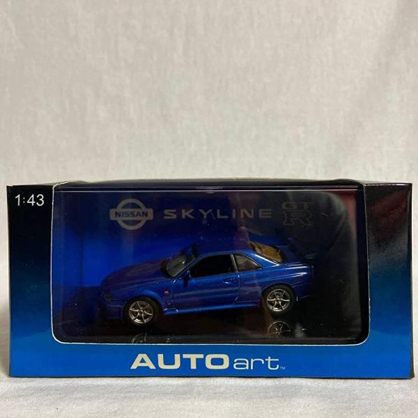 AUTOart 1/43 日産n スカイライン GT-R R34 1999 Blue オートアート ...