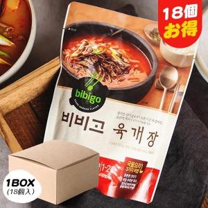 [CJ] bibigo ユッケジャン / 1BOX(500g×18個入) 韓飯 ビビゴレトルト 韓国料理 韓国食品 鍋料理 箱売り