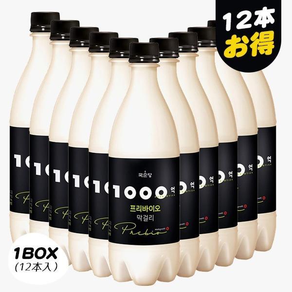 [麹醇堂] 1000億プリバイオマッコリ / 1BOX(750ml×12本）乳酸菌を育てる 紅参マッ...