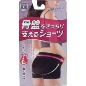 【スリムウォーク 骨盤をきっちり支えるショーツ Ｌサイズ ブラック】