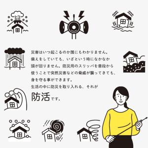 3足で350円OFF 防災 スリッパ 避難グッ...の詳細画像1