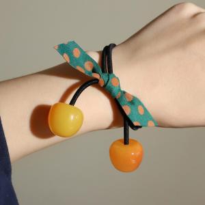 ヘアゴム レディース 髪留め ドット柄 小さめ...の詳細画像3