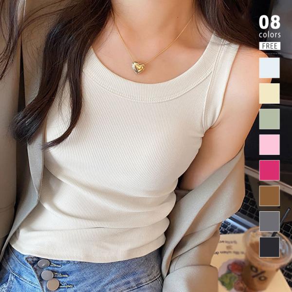 タンクトップ レディース インナー サマーニット ニット リブ リブニット リブタンクトップ ノース...