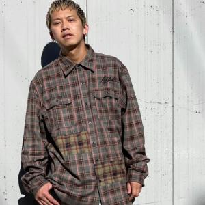 【SALE20％OFF￥11,880→￥9,504】【LEFLAH レフラー】switched check shirts (グレー)