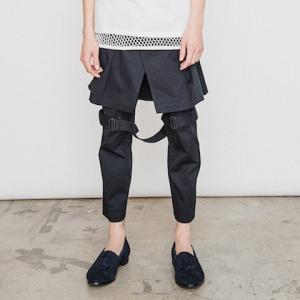 【SALE! 50%OFF】CHORD NUMBER EIGHT / BONDAGE PANTS ブラック｜slow-clothing