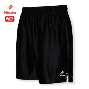 Nittaku  シャインストックショーツ：ブラック(シンプルな男女兼用試合用パンツ)｜slow-clothing