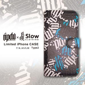 【SALE 50%OFF】ripdw×SLOW　別注手帳型iPhoneケース【Type２】３サイズ（7/6,6S/5,5S,SE)｜slow-clothing