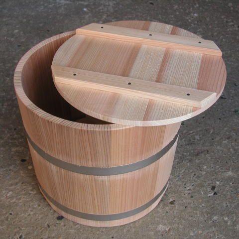 杉製　漬物樽（ステンレスタガ）9リットル 0243-0901