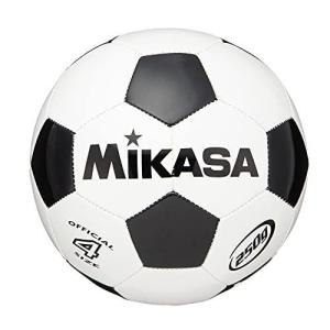 ミカサ(MIKASA) サッカーボール 4号 (小学生用) 約250g ホワイト/ブラック 縫いボール SVC403-WBK 推奨内圧0.3｜slow-lifes