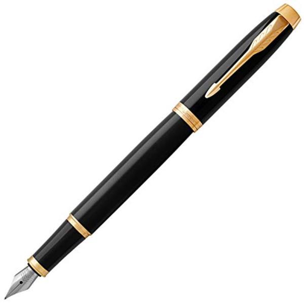 PARKER パーカー 万年筆 F 細字 IM コアライン ブラックGT 1975594 両用式 正...