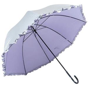 日光を遮断 晴雨兼用 日傘 かわいいドーム型 生地表シルバーコーティング フリル付 UVカット 紫外線遮蔽率99% UPF50＋60cm 手
