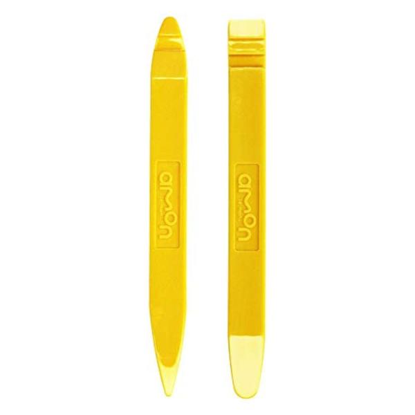 エーモン(amon) パネルはがし 黄色樹脂製・2本組 全長約150mm・幅約15mm 厚さ5mm ...
