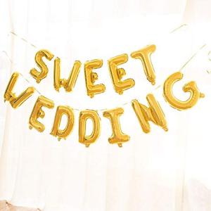 3色選べ・40cmSWEET WEDDING 豪華の演出 かなりボリュームのあるバルーンを壁一面に貼り付け 二次会 風船 (ゴールド)｜slow-lifes