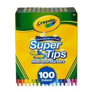 クレヨラ (Crayola) マーカー 水で落とせる マーカーペン100色 Super Tips 正規品 585100｜slow-lifes