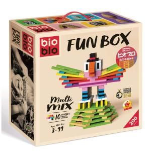 ビオブロ ファンボックス(洗える木製つみ木)/Bioblo Fun box 200ピース｜slow-lifes