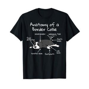 解剖学ボーダー・コリー犬 Tシャツ｜slow-lifes