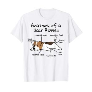 犬の解剖学ジャック・ラッセル・テリア犬 Tシャツ