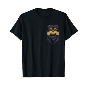 ポケットグラフィックヨークシャー・テリア・ヨーキー犬 Tシャツ