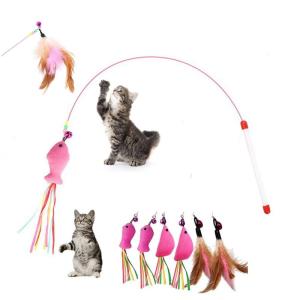 猫のおもちゃ 猫のおもちゃ 釣り竿 猫のおもちゃ ベル付き 楽しい動物 猫のおもちゃ 羽の棒の鐘 猫のおもちゃ 猫のおもちゃ 屋内の猫のおも｜slow-lifes