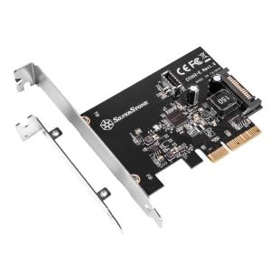 Silver Stone USB 3.2 Gen 2内側20ピンKey-Aコネクタ付きPCI Expressカード 変換アダプタ SST-E｜slow-lifes