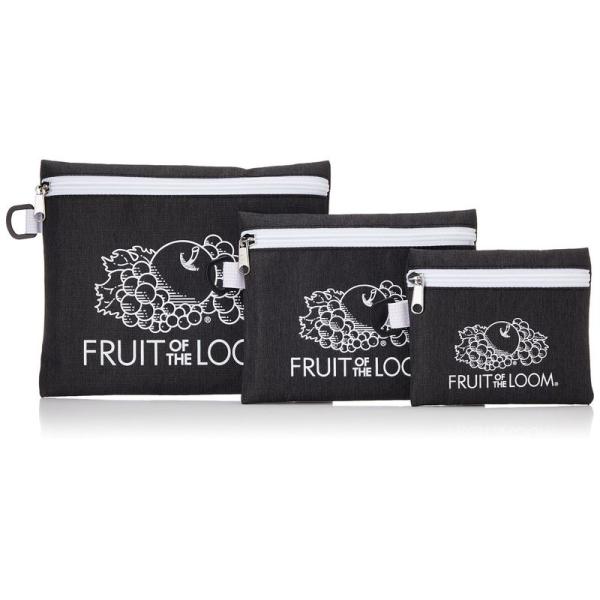 フルーツオブザルーム ポーチ FLAT POUCH 3サイズSET ブラック