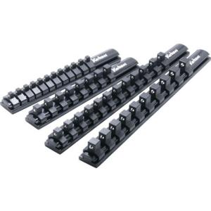 コーケン アルミソケットレール 3/8(9.5mm)SQ.クリップ8ヶ付き 全長200mm RSAL200-3/8X8｜slow-lifes