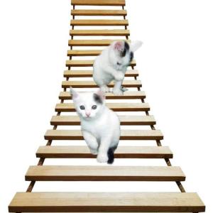 Umora 吊り橋 木製 猫ベッド 猫ハシゴ 遊び場 壁掛け ストレス解消 運動不足解消 組み立て簡単 1m｜slow-lifes