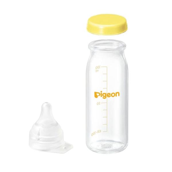 母乳実感 直付け 哺乳瓶 （一般新生児用） 透明 100mlセット