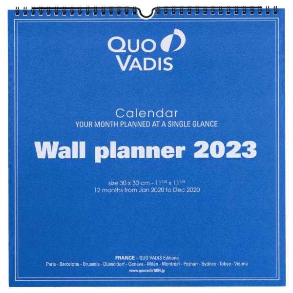 クオバディス2023年版 壁掛けカレンダー 『ウォールプランナー』 PEFC認証取得 QUOVADI...