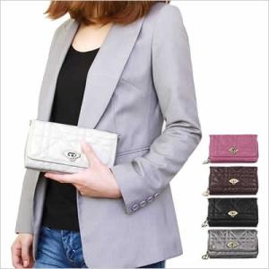 クラッチバッグ　ショルダー斜めがけ　3wayステッチ長財布 ポシェット　母の日