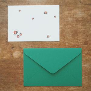 SALE チャルカ テントウムシのカードと封筒 2枚セット メール便対象品｜slowworks