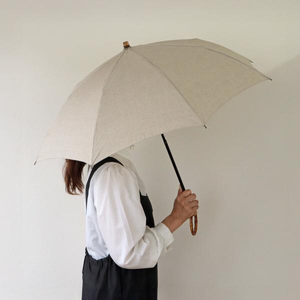 SUR MER 日本製 晴雨兼用 折りたたみ傘 麻 無地 雨傘 日傘 折りたたみ レディース おしゃ...