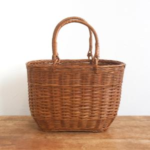 一閑張り 手付きかご（大）（買い物かご・バスケット）2 一閑張り買い物かご（大） : 虎斑竹専門店 竹虎 - 通販 - Yahoo