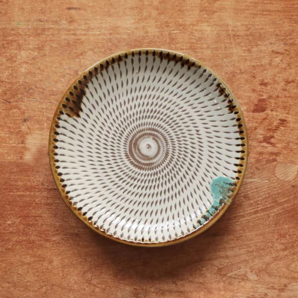 小石原焼 小皿 丸皿 プレート 打ち掛け 飛び鉋【食器 陶器 器 和食器 日本製 おしゃれ 小皿 お...