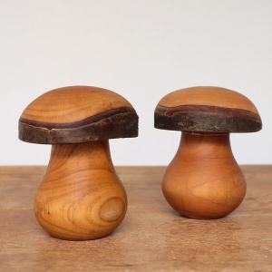 ドイツ製 オブジェ 木製 キノコ 北欧 置物 玄関 インテリア おしゃれ