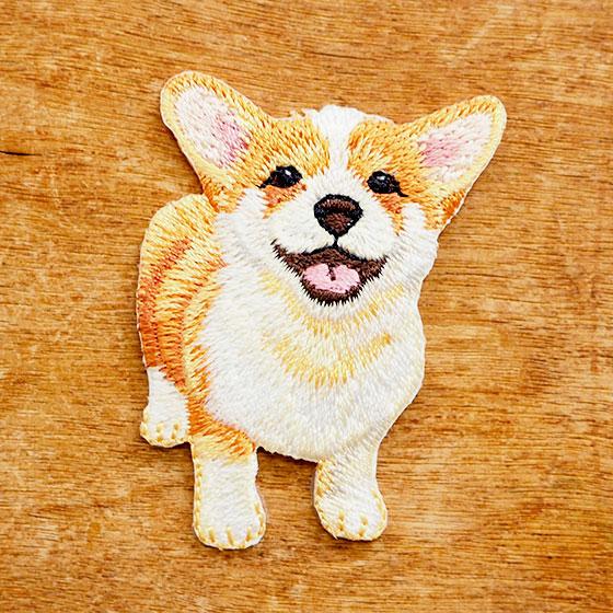 アップリケ アイロン ワッペン コーギー 犬 女の子 男の子 入園 かわいい Totalitat ト...