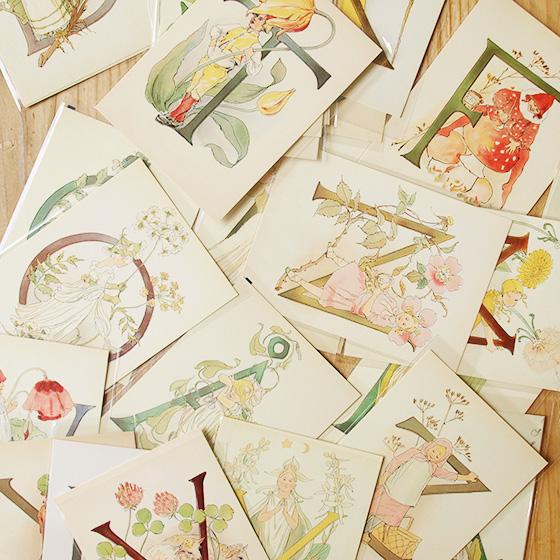 スウェーデン製 ポストカード 北欧 おしゃれ セット アート 花 かわいい 絵はがき 葉書 スウェー...