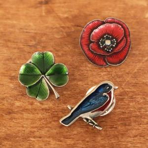 ピンブローチ ハミングバード はちどり 鳥 シルバー925 メンズ