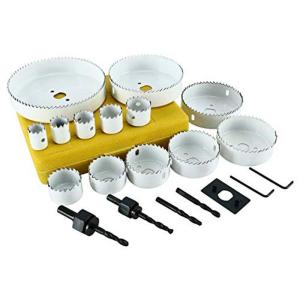 8MILELAKE 木工ホールソーセット 20PCSドリルビット 穴あけ工具 切削 セット 19-127mm