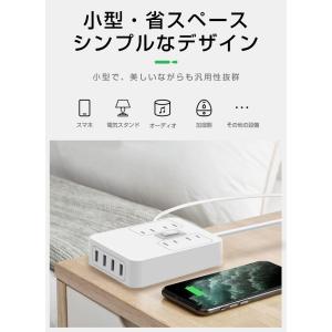 電源タップ 4口ACコンセント 4口USBポー...の詳細画像3