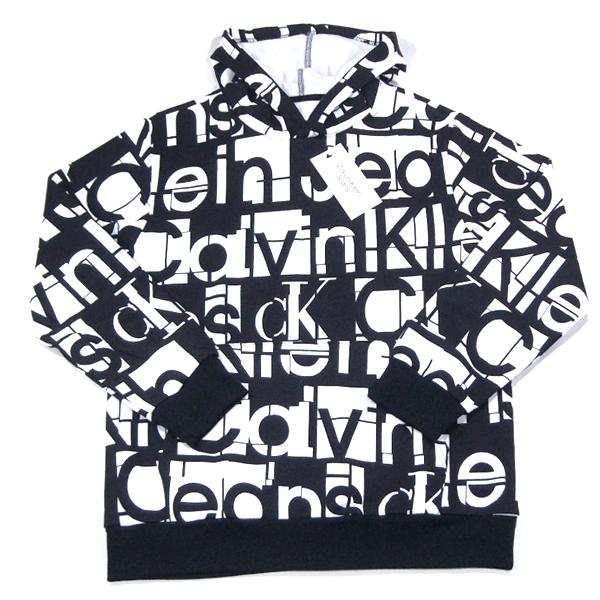 Calvin Klein Jeans【BOYSサイズ★海外限定★モード感あるロゴ総柄】スウェット プ...