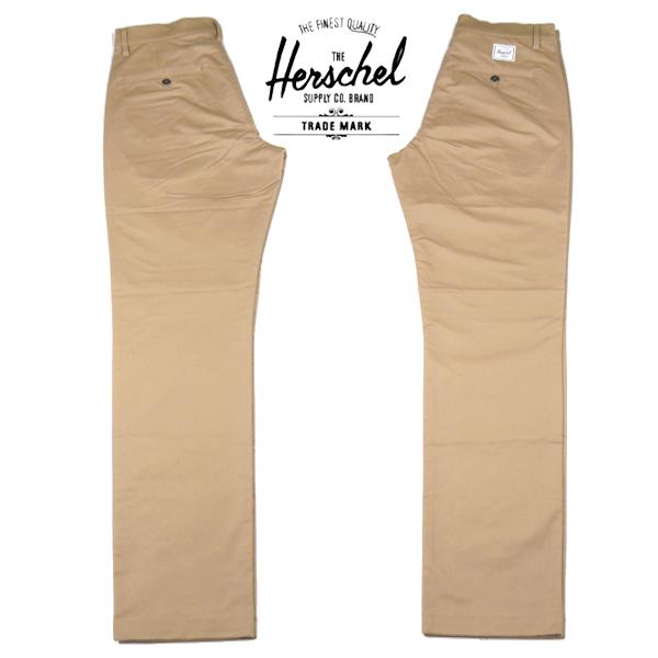Herschel Supply【良品★上質なコットンツイル★品の良い光沢感】チノパン【サンドベージュ...