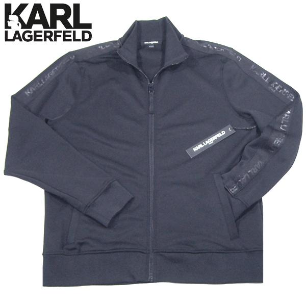 KARL LAGERFELD【海外限定★同色のロゴテープ*サイドライン】トラックジャケット【ブラック...