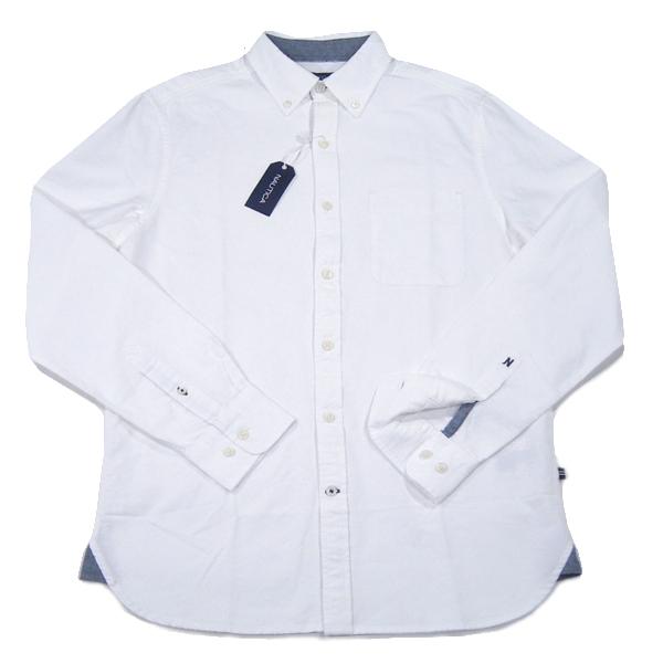 NAUTICA【各部のシャンブレー切替★定番を細部の違いでブラッシュアップ】オックスフォード 長袖 ...