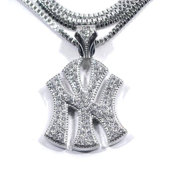 銀メッキ【アメリカンリーグ東地区の名門★ベネチアンチェーン】MLB NEW YORK YANKEES...