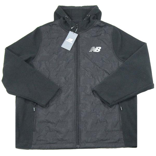 New Balance【海外限定★ドットのロゴ総柄★ナイロン切替】ジップアップ フリース ジャケット...